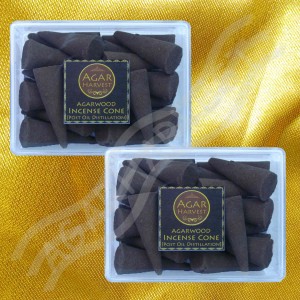 Agarwood Incense Cone (Post Oil Distillation) 150g.